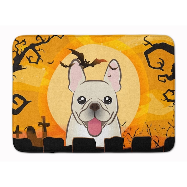 Jensendistributionservices Halloween French Bulldog Machine Washable Memory Foam Mat MI2550557 - main